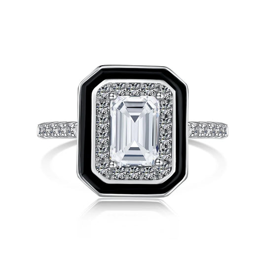 925 Silver CZ Minimalist Engagement Ring DY120909 by KAKODIY