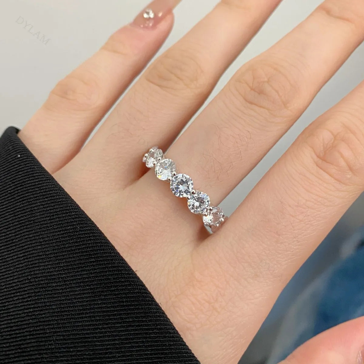 925 Silver 5A CZ Bridal Eternity Ring MM120016 product image 5