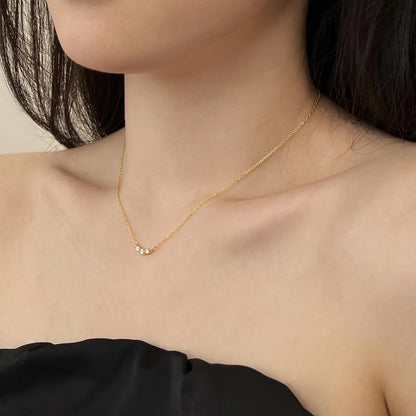 925 Sterling Silver CZ Dainty Pendant Necklace product image 3