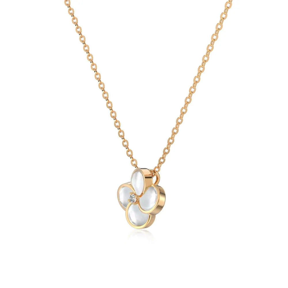 925 Sterling Silver Clover Pendant Necklace product image 7
