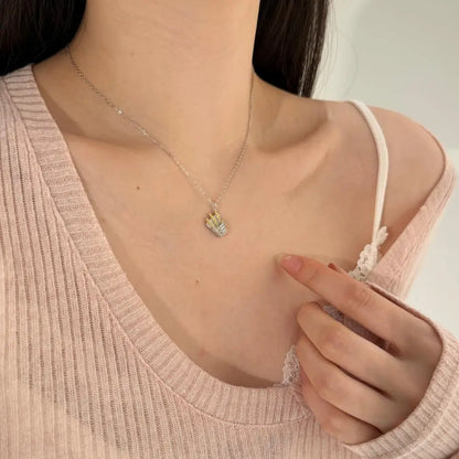 925 Silver 5A CZ Pendant Necklace DY191221 product image 3
