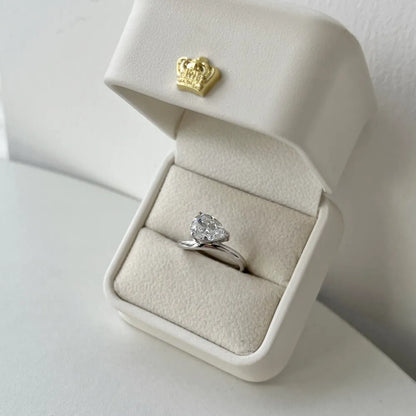 Geometric Dainty Design S925 Silver Rhodium 18K Gold Plated Twisted Waterdrop Shape 8A Iced Out Cut Zirconia Jewelry Rings