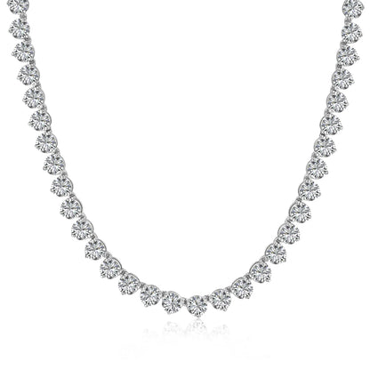 925 Sterling Silver 5A CZ Tennis Necklace by KAKODIY