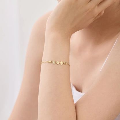 925 Sterling Silver Flower Chain Bracelet product image 4