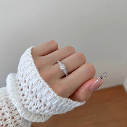 925 Silver 5A CZ Bridal Engagement Ring DY121248 product image 3