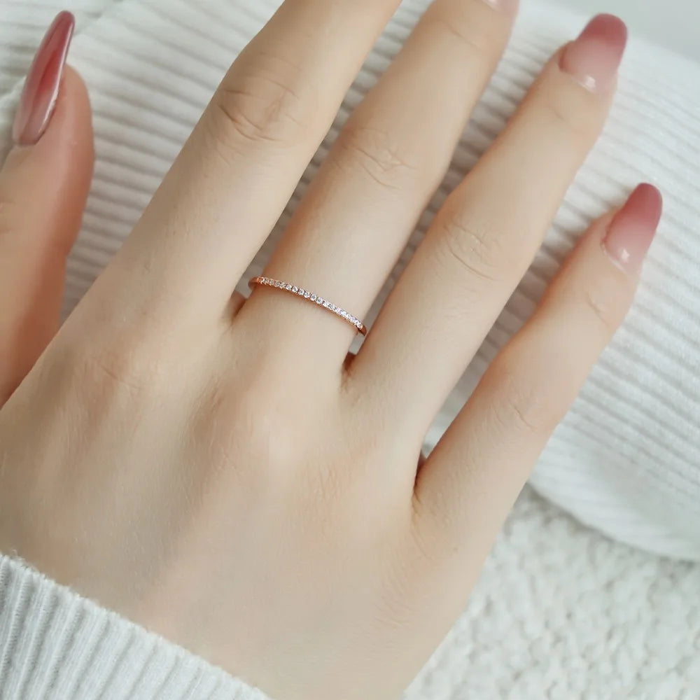 925 Sterling Silver CZ Minimalist Engagement Ring product image 5