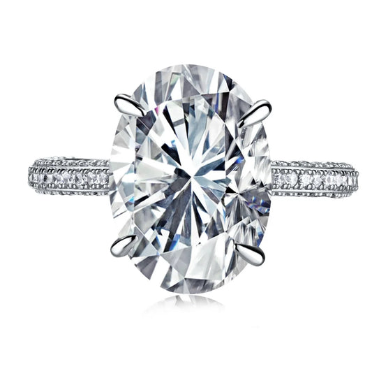 925 Sterling Silver CZ Bridal Engagement Ring by KAKODIY