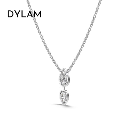 925 Silver Teardrop CZ Pendant Necklace DY190773 product image 7