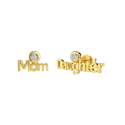 KAKODIY 925 Gorgeous Sterling Silver Stud Earrings with Zirconia Mother's Day Gold Plated Earrings
