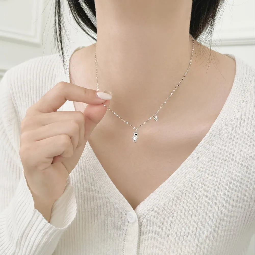 925 Silver 5A CZ Dainty Pendant Necklace DY191684 product image 4