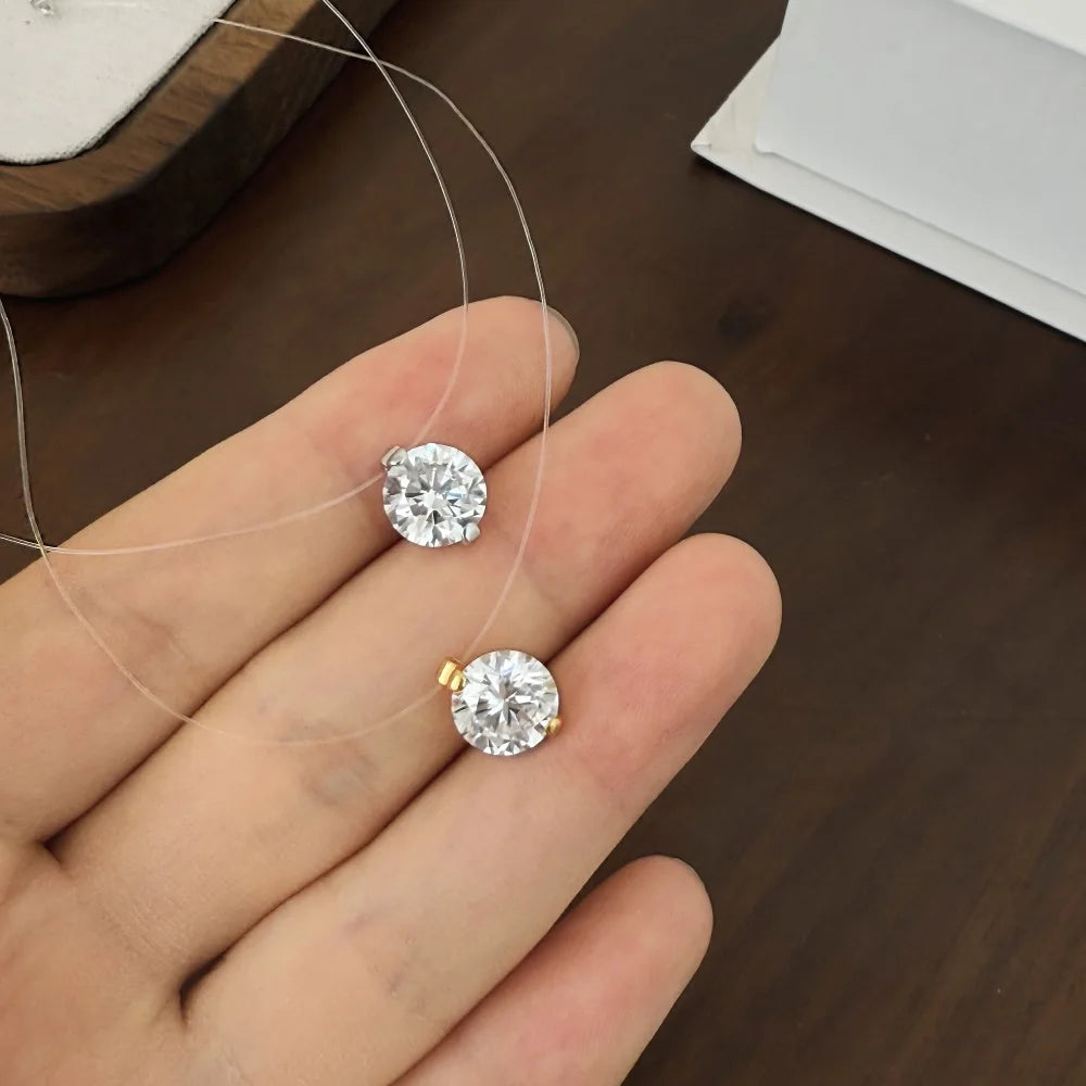 925 Silver 5A CZ Dainty Pendant Necklace DY191787 product image 3