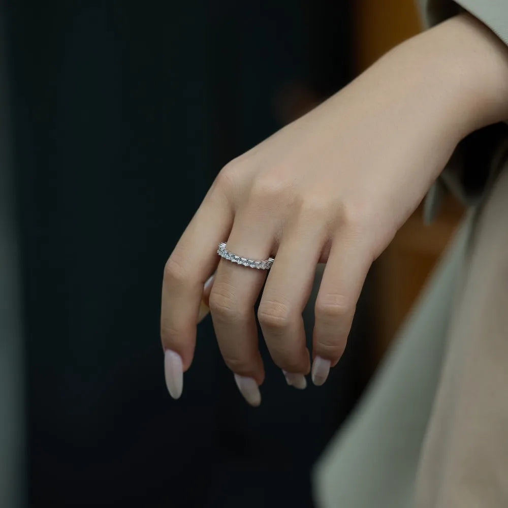 925 Silver 5A CZ Bridal Engagement Ring DY121529 product image 4