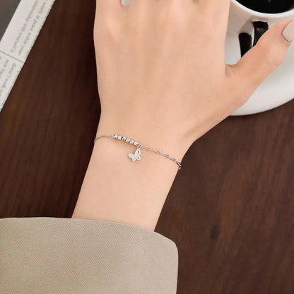 925 Silver Butterfly Chain Bracelet DY150579 product image 6