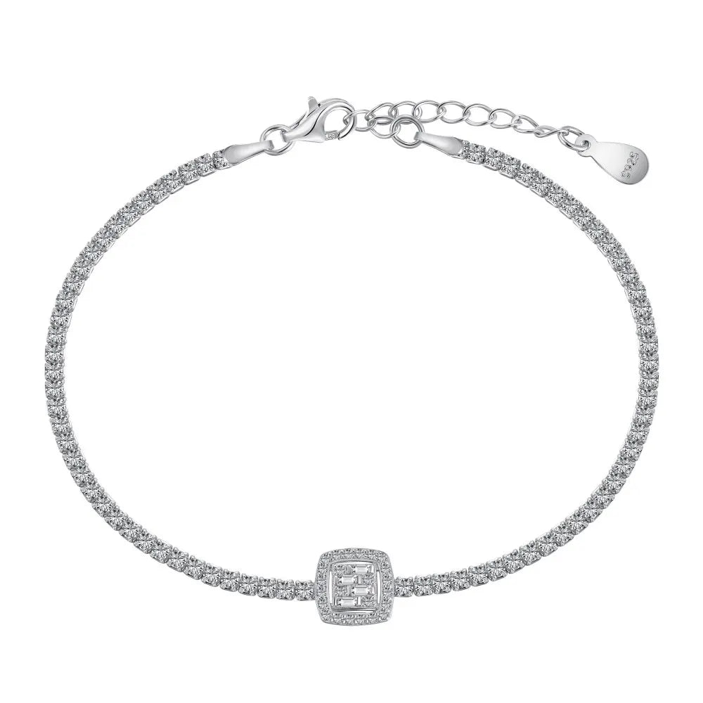 925 Sterling Silver CZ Chain Bracelet DY150222 by KAKODIY