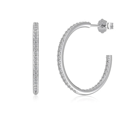 KAKODIY Unique Fashion Design 925 Sterling Silver 5A Cubic Zirconia C Ring Stud Earrings Women's Everyday Wear - product image 1