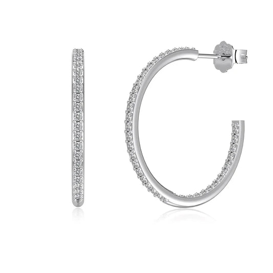 KAKODIY Unique Fashion Design 925 Sterling Silver 5A Cubic Zirconia C Ring Stud Earrings Women's Everyday Wear - product image 1