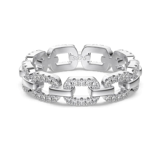 925 Silver 5A CZ Statement Eternity Ring DY121532 by KAKODIY