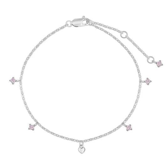 925 Sterling Silver CZ Statement Chain Bracelet by KAKODIY