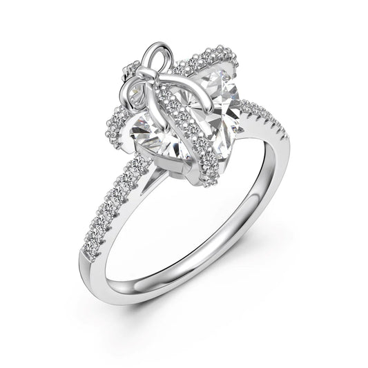 925 Silver Heart 5A CZ Eternity Ring DY121605 product image 7