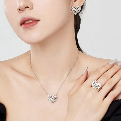 925 Silver Heart CZ Engagement Ring DY121033 product image 3