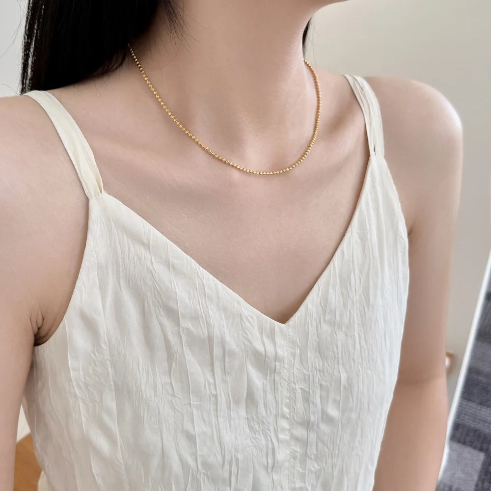 925 Sterling Silver CZ Minimalist Chain Necklace product image 5