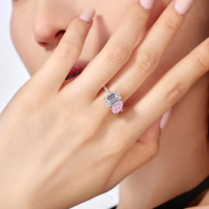925 Silver CZ Bridal Engagement Ring DY121040 product image 5