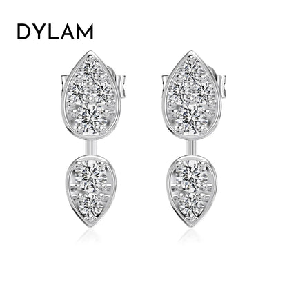 KAKODIY Fresh Style 925 Sterling Silver Earrings Women's Gift 5A Cubic Zircon Water Drop Pear Earrings
