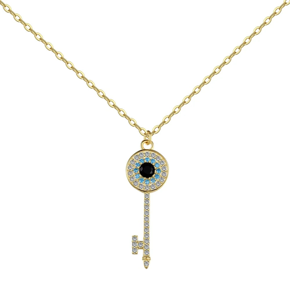 925 Silver Evil Eye CZ Pendant Necklace DY190658 product image 7