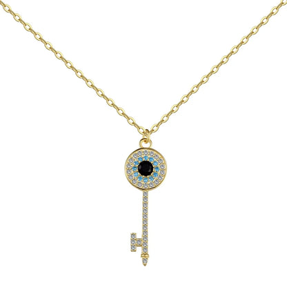 925 Silver Evil Eye CZ Pendant Necklace DY190658 product image 7