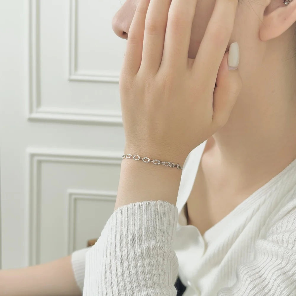925 Sterling Silver Minimalist Bangle DY150670 product image 3