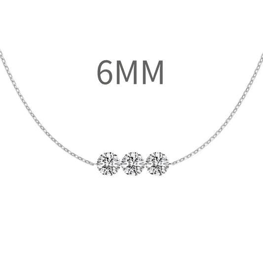 925 Silver CZ Bridal Pendant Necklace DY191196 product image 9