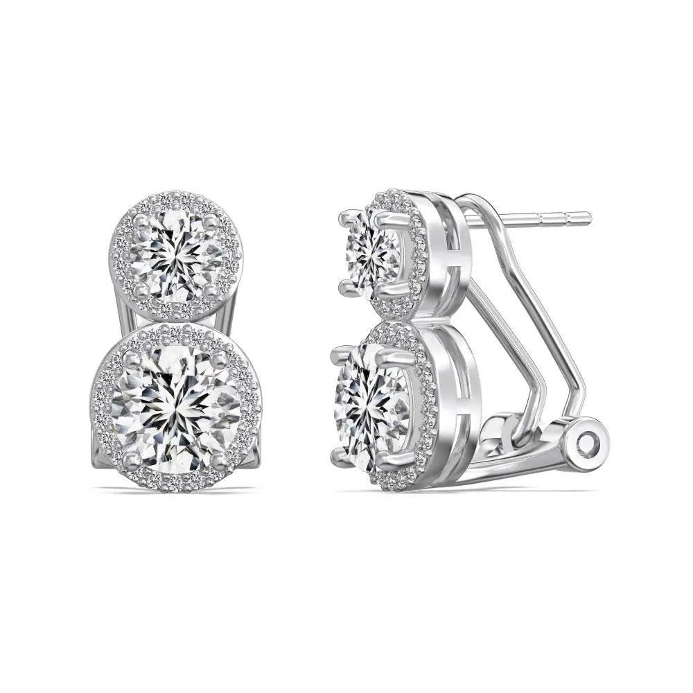 KAKODIY Designer Female 925 Sterling Silver Diamond 5A Cubic Zirconia Stud Earrings Female - product image 1