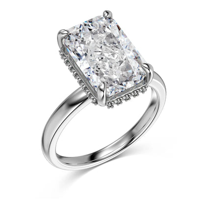 Fashion Women Jewelry Wedding Band Sterling Silver 8A Crushed Iced Out Cut Cubic Zirconia Engagement Bridal Rings