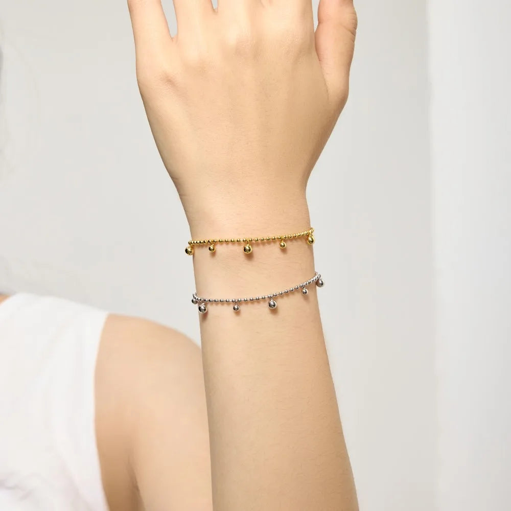 925 Sterling Silver Heart Chain Bracelet DY150615 product image 2