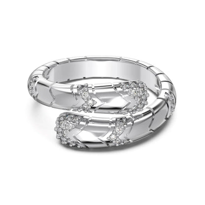 925 Sterling Silver Snake 5A CZ Eternity Ring product image 7