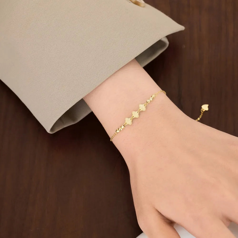 925 Sterling Silver Flower Chain Bracelet product image 3