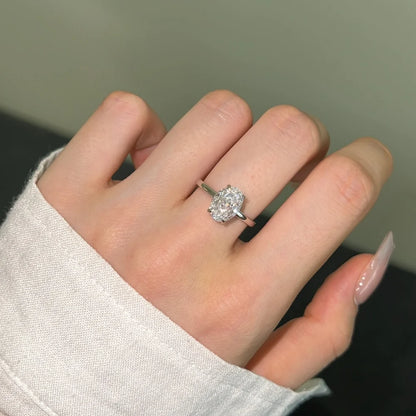 925 Silver CZ Bridal Engagement Ring DY121064 product image 5