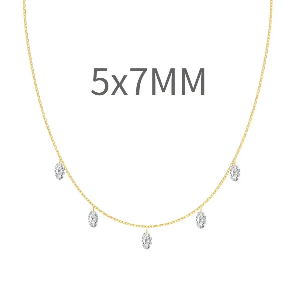 925 Sterling Silver CZ Bridal Lariat Necklace product image 7