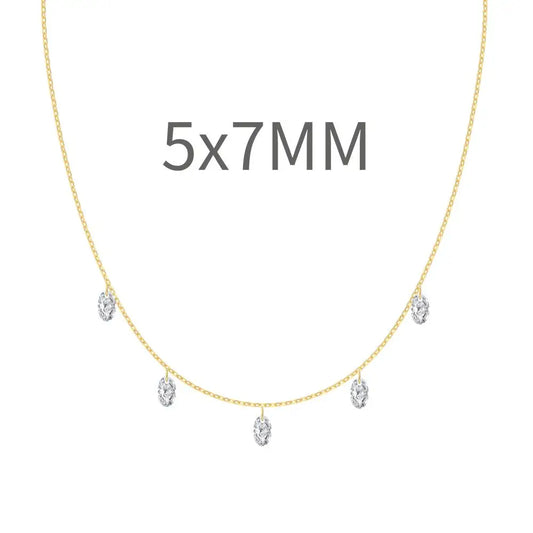 925 Sterling Silver CZ Bridal Lariat Necklace product image 7