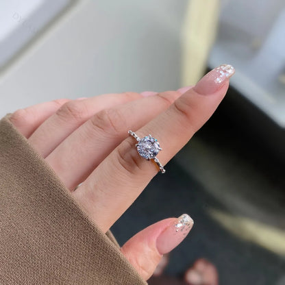 925 Silver CZ Bridal Engagement Ring DY120662 product image 5
