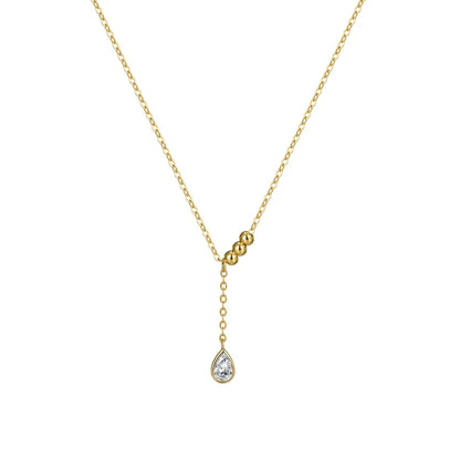925 Sterling Silver Teardrop CZ Pendant Necklace product image 8