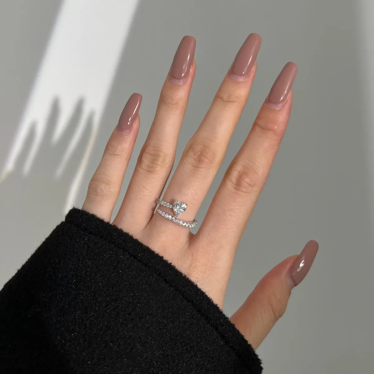 925 Sterling Silver Heart CZ Engagement Ring product image 5