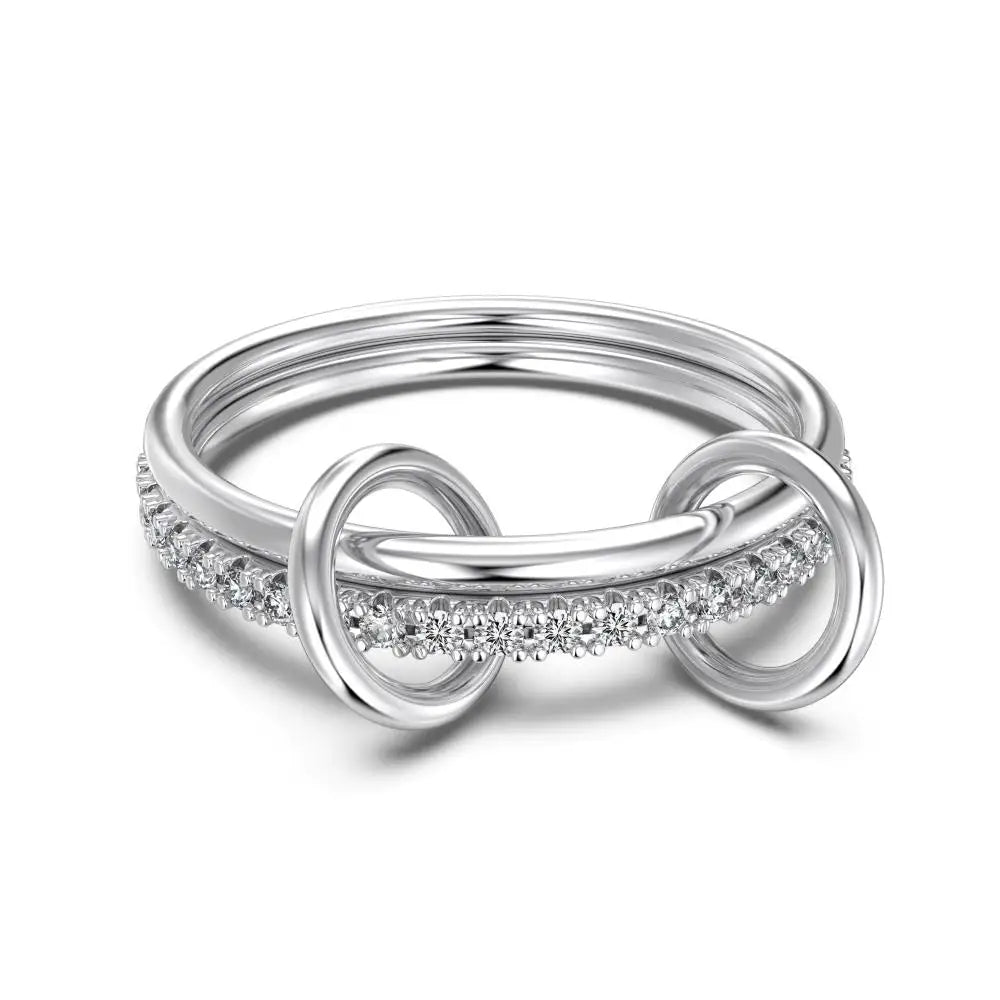 925 Silver Bridal Engagement Ring DY121460 by KAKODIY