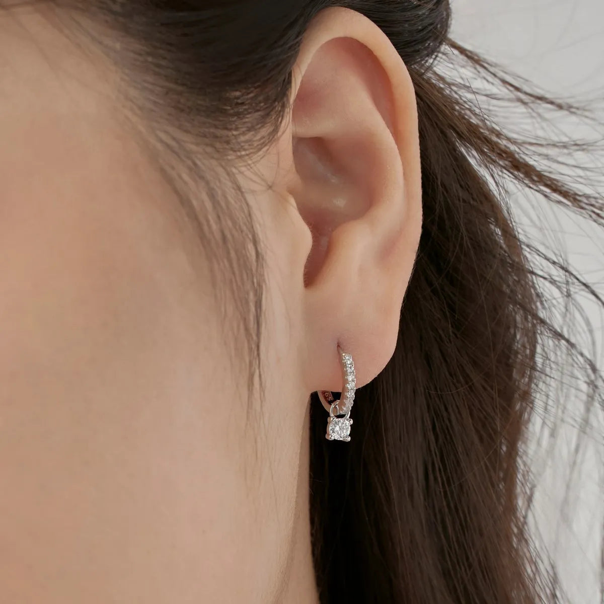 Hot Sale Original Design Cz Zirconia Jewelry for Women S925 Silver Huggies Earring 18K Gold Plated Hoop Earrings for Women