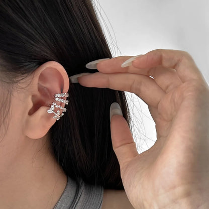 Wholesale Hypoallergenic S925 Silver Earring Cz Cubic Zirconia  Ear Cuff Clip on Earrings 18K Gold Plated Jewelry Women