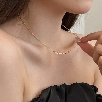 Trendy Wholesale S925 Silver Necklace 18K Gold Plated Waterproof Jewelry for Women Dainty Chain Smile Pendant Necklaces