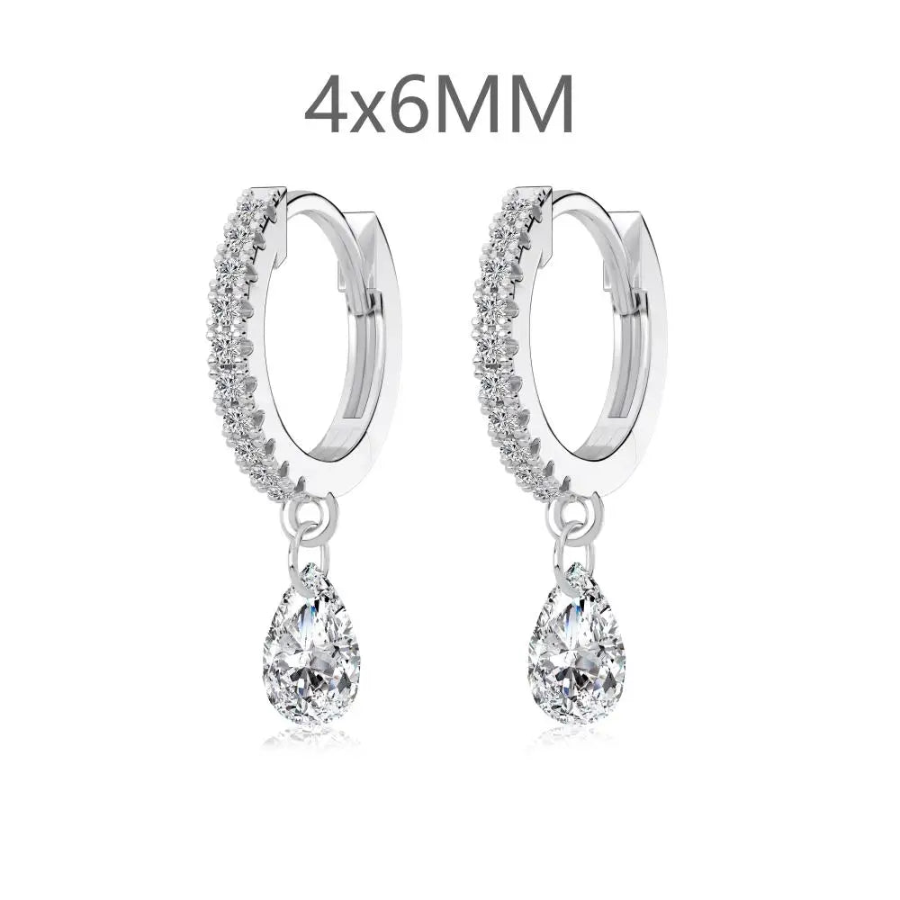 KAKODIY Fashion Drop Zircon Pendant 14K Gold Plated Earrings 925 Sterling Silver Fine Jewelry Earrings