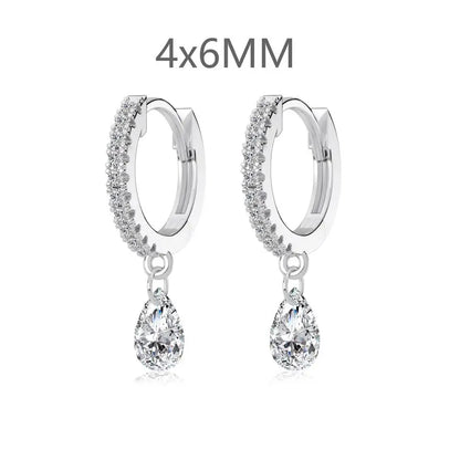 KAKODIY Fashion Drop Zircon Pendant 14K Gold Plated Earrings 925 Sterling Silver Fine Jewelry Earrings