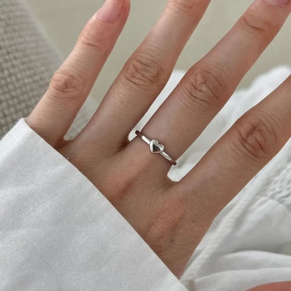 925 Sterling Silver Heart Bridal Wedding Ring product image 5