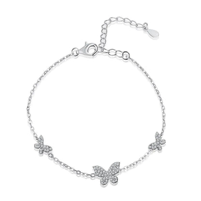 925 Sterling Silver Butterfly Tennis Bracelet product image 8